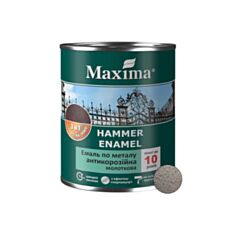 Емаль антикорозійна по металу Maxima 3в1 молоткова антрацит 0,75 кг - фото