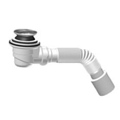 Сифон для поддона с гофрой D0230 Soloplast 40*40/50 L450 click-clak - фото