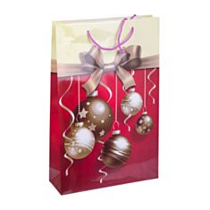 Пакет подарунковий Decorize 5432-21 новорічний 25*37*8 см - фото