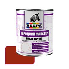 Емаль Zebra Народний Майстер ПФ-115 587 боровик сосновий 0,25 кг - фото