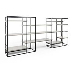 Стеллаж Merx Life ЛФ115 сизый 26010160 - фото