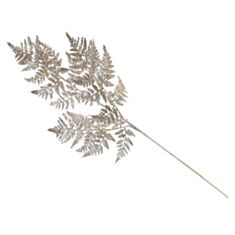 Декоративна новорічна гілка папороть/шампань БД 734-103 - фото