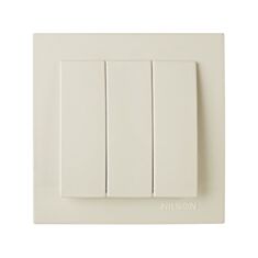 Выключатель трехклавишный Nilson Touran 24121066 кремовый - фото