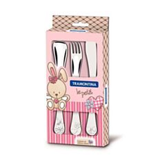 Детские столовые приборы Tramontina Baby Le Petit Pink 66973/005 3 предмета - фото