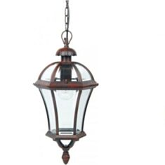 Світильник парковий Lusterlicht QMT 1505L Real II 100W скло стара мідь - фото