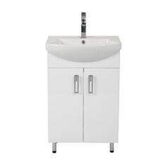 Тумба Aqua Rodos Vita біла з умивальником Evita 55 см - фото