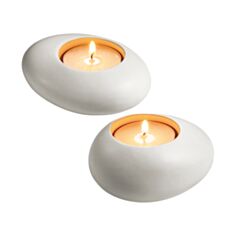 Підставка для чайної свічки Tescoma Fancy Home Stones 906850 2 шт біла - фото