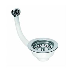 Злив до кухонної мийки McAlpine FSW50PPOL25 3.5" з переливом круглий - фото