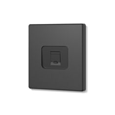 Розетка комп'ютерна Videx Nota VF-NT-SK1PC6-BL CAT 6 вугільно-чорна - фото