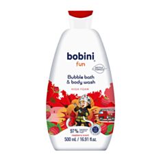 Детский гель для купания Bobini Fun 2 в 1 Raspberry 500 мл - фото