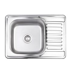 Кухонная мойка Lidz 6950 0,8 мм 69*50 см сатин - фото