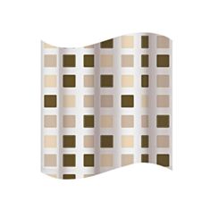 Шторка для ванной AWD 2101155 коричневые квадраты - фото