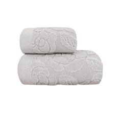 Рушник махровий Cestepe візерунок 50*90 см сірий - фото