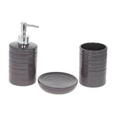 Набор аксессуаров для ванной BonaDi 304-973 3 шт графит - фото