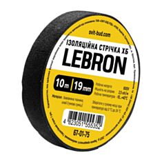 Ізострічка Lebron 67-01-75 19 мм 10 м чорна - фото