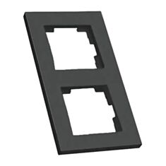 Рамка двухместная Mutlusan 47-04-70 вертикальная черная - фото