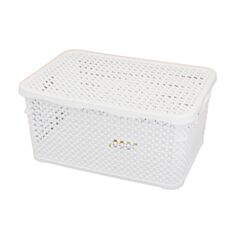 Коробка з кришкою Follow Me Pearl 2131 14 №4 20 л біла - фото