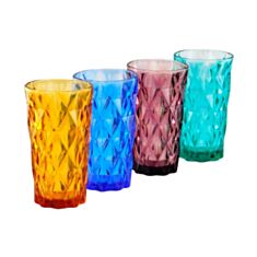 Набір склянок кольорових GW-8544 400 мл H15 см 4 шт - фото