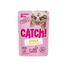 Корм для кошенят Catch! Птиця та овочі в соусі 85 г - фото