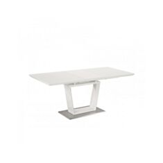 Стіл розкладний скляний Lauren білий - фото