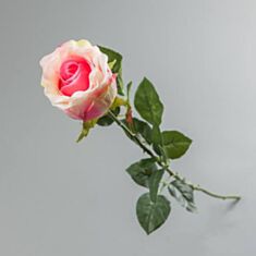 Искусственный цветок Роза силиконовая 086F/pink 70см - фото