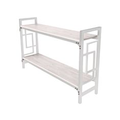 Стелаж Метал-Дизайн Квадро Лонг 2 полиці аляска/білий - фото