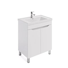 Тумба Respect-M New Line ТН1-55 белая с умывальником Thin 55 - фото