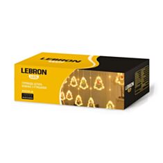 Гірлянда-штора Lebron Ялинка з іграшкою 15-18-93 145 LED 2,7*0,54 м жовтий - фото