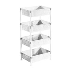 Етажерка Bursev Nostalgia Lace 2130 20 4 ярусна біла - фото