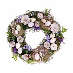 Декоративний великодній вінок BonaDi 814-904 31 см пурпурний - фото