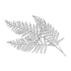 Декоративная новогодняя ветка папоротник Bonadi 807-044 79 см серебряная - фото