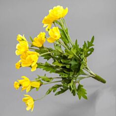 Искусственный цветок Космея (букет) желтая 053F 30см - фото