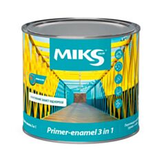 Грунт-эмаль антикоррозионная Miks Color 3 в 1 черная 2,3 кг - фото
