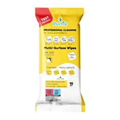 Вологі серветки Purfix господарські універсальні 10 шт - фото