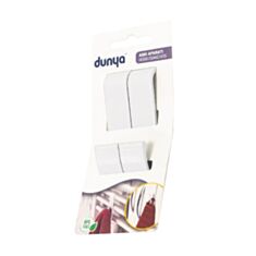 Набір пластикових наддверних гачків Dunya 00770 2 шт білий - фото