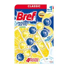 Туалетный блок Bref Сила актива Лимон 3*51 г - фото