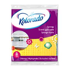 Серветки губчасті Kolorado Спонджі 3 шт - фото