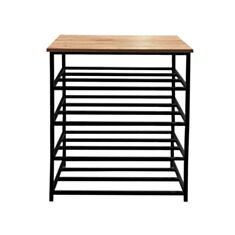 Банкетка Twinsann 4 полиці 80 см дуб тахо/чорний - фото