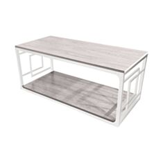 Столик журнальный Металл-Дизайн Квадро 110*50 см аляска/белый - фото