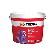 Интерьерная краска акриловая Triora 3 матовая белая 10 л - фото