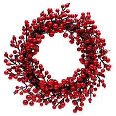 Вінок декоративний з ягодами БД 758-224 40 см - фото