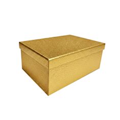 Коробка подарункова Дім Упаковки Золотий блиск 1110109605 27*20*11,5 см - фото