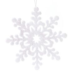 Игрушка на елку снежинка БД 787-025 20 см - фото
