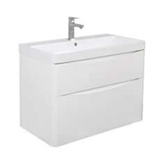 Тумба Aqua Rodos Amerina підлогова з умивальником Deep 75 см біла глянцева - фото