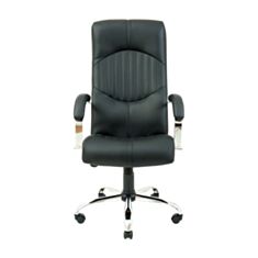 Крісло для керівників Richman Гермес хром чорне - фото