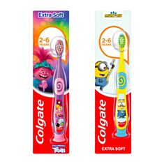 Зубна щітка для дітей Colgate 2+ Міньйони/Тролi - фото