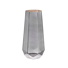 Ваза BonaDi Modern 992-312 25 см прозорий сірий - фото