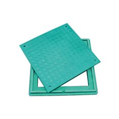 Люк Vodaland А15 30496-32 полімерпіщаний 640*640 мм зелений - фото