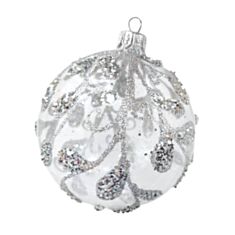 Елочная игрушка стеклянная ручной работы Д-174-2 Orbital 10 см - фото