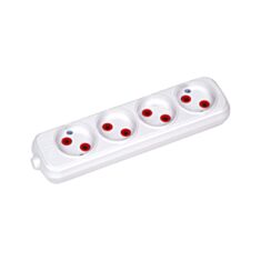 Колодка Horoz Electric 200-400-403 4 гнізда без заземлення - фото